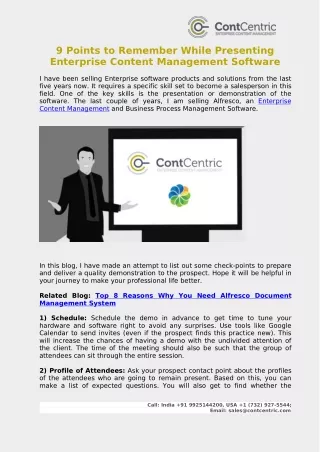 9 points to remember while presenting enterprise