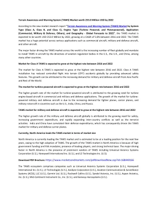 terrain awareness and warning system taws market