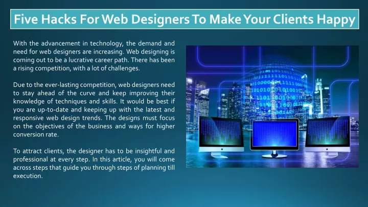 five hacks for web designers to make your clients