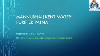 mannubhai kent water purifier patna