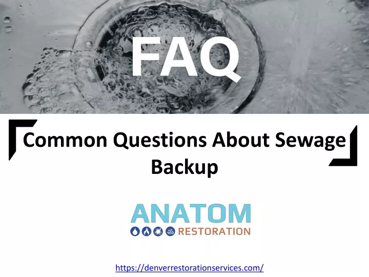 common questions about sewage backup