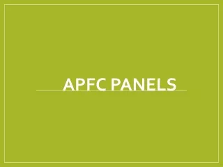APFC Panels in Tanzania