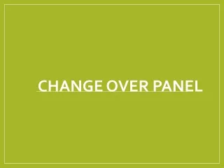Change Over Panel in Tanzania