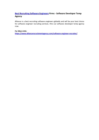 best recruiting software engineers firms software