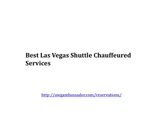 best las vegas shuttle chauffeured services