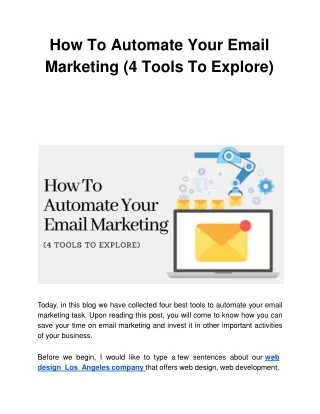 how to automate your email marketing 4 tools to explore