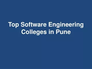 top software engineering colleges in pune