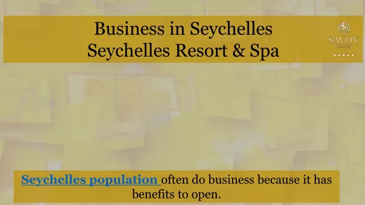 business in seychelles seychelles resort spa