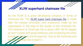 XLIW superhard chainsaw file