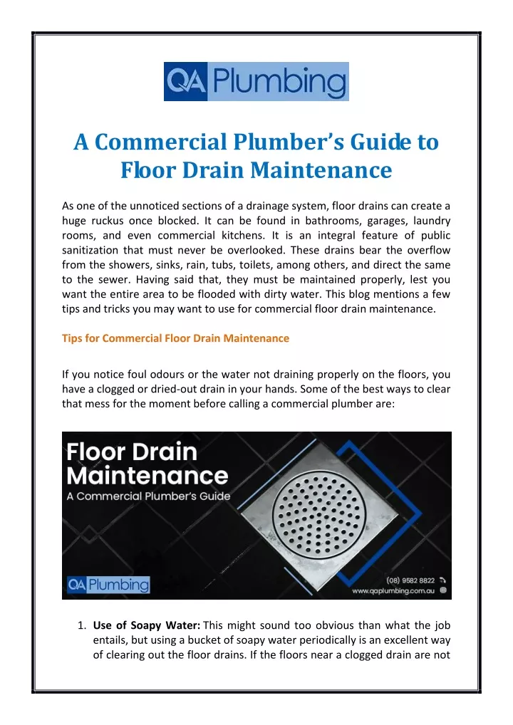 a commercial plumber s guide to floor drain