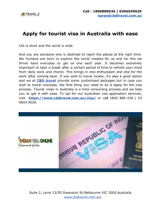 PPT - Visiting Australia on its Australia Tourist Visa PowerPoint ...