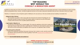 Top Reasons Why Should You Consult a Migration Agent