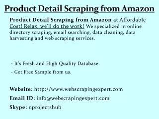 product detail scraping from amazon