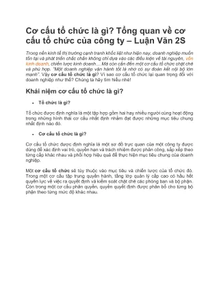 c c u t ch c l g t ng quan