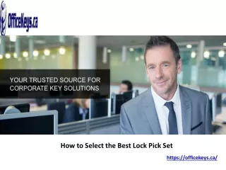 how to select the best lock pick set