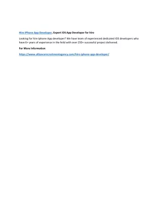 hire iphone app developer expert