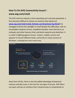 how to fix avg connectivity issues
