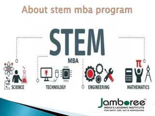 about stem mba program