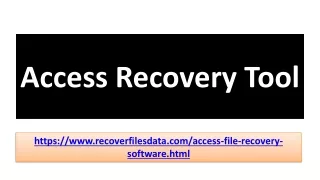 Access Data Recovery - Recover VBA Code From Corrupt Access Database