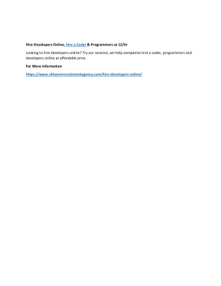 hire developers online hire a coder programmers