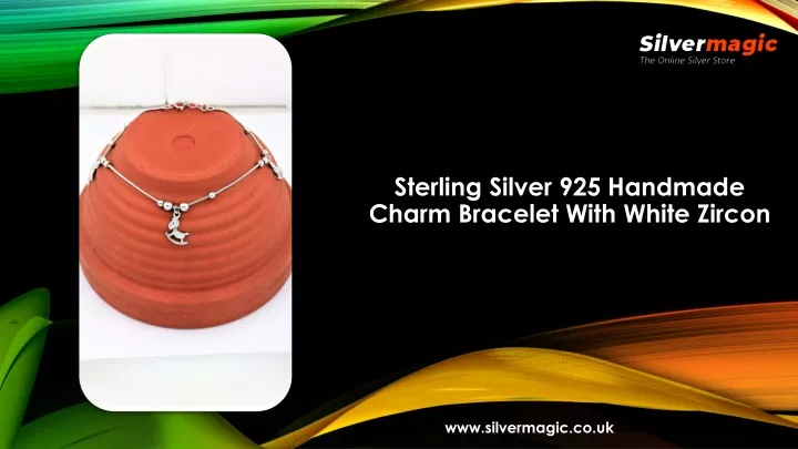 sterling silver 925 handmade charm bracelet with