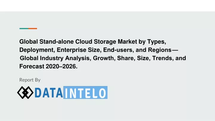 global stand alone cloud storage market by types
