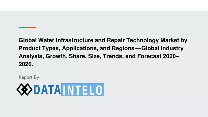 global water infrastructure and repair technology