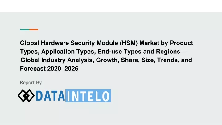global hardware security module hsm market