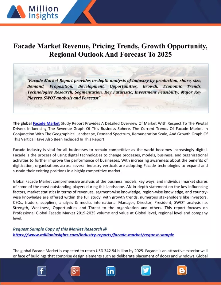 facade market revenue pricing trends growth