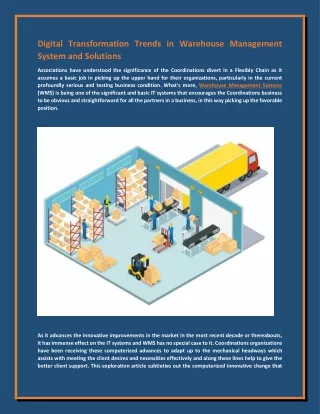 Digital Transformation Trends in Warehouse Management System and Solutions