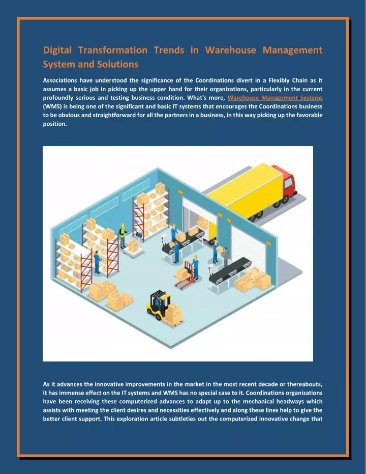 digital transformation trends in warehouse