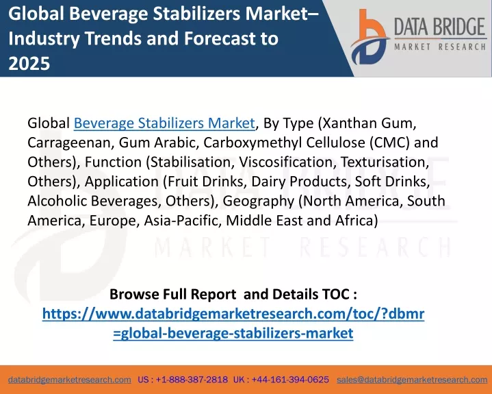 global beverage stabilizers market industry