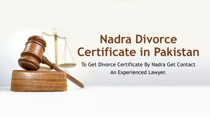 nadra divorce certificate in pakistan