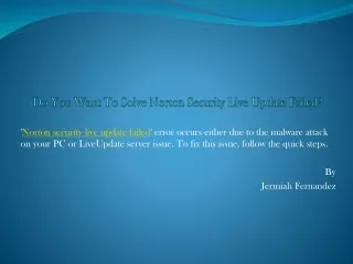 do you want to solve norton security live update failed
