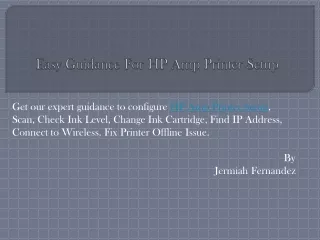easy guidance for hp amp printer setup