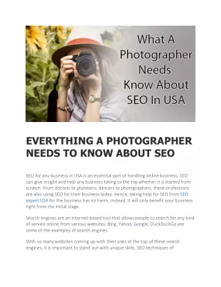 EVERYTHING A PHOTOGRAPHER NEEDS TO KNOW ABOUT SEO