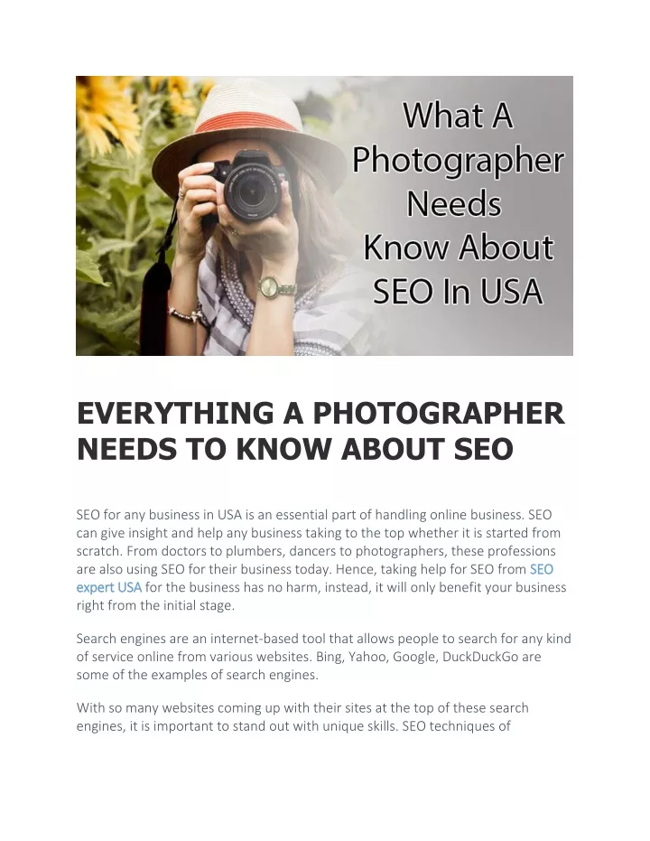 everything a photographer needs to know about seo