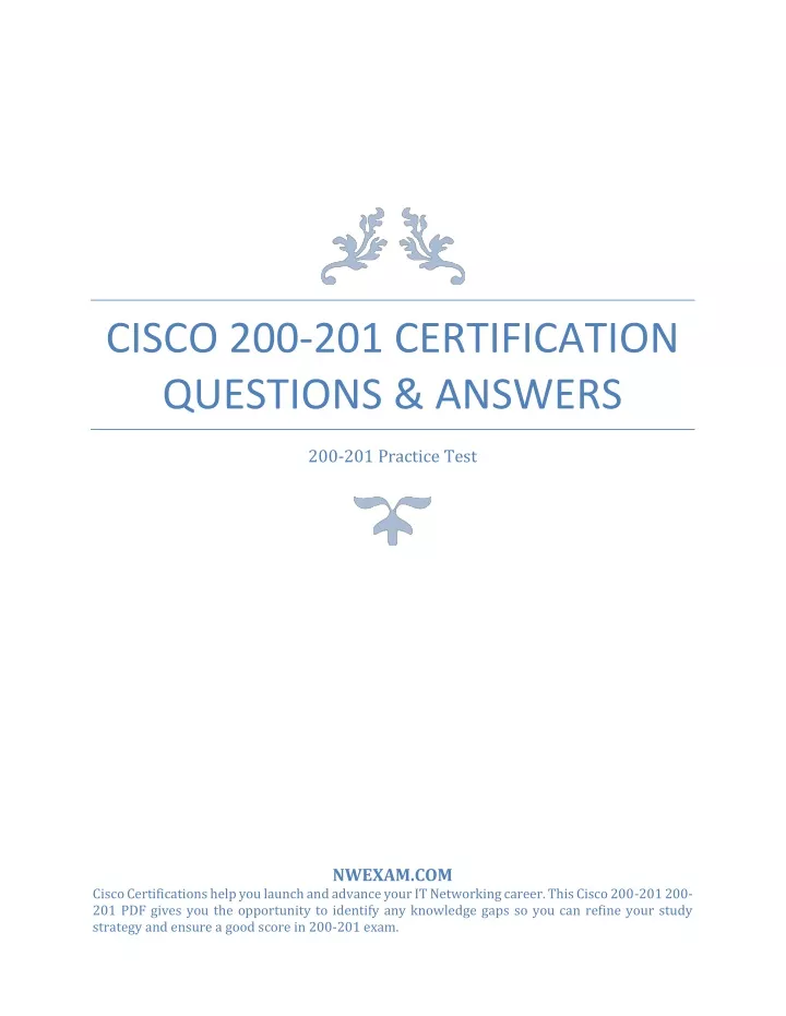 cisco 200 201 certification questions answers