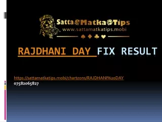 Rajdhani day fix result