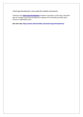 school app development easy useful for students