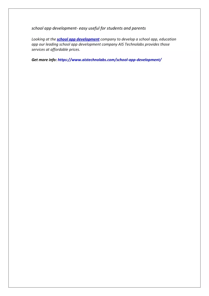 school app development easy useful for students