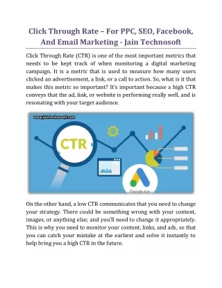 click through rate for ppc seo facebook and email