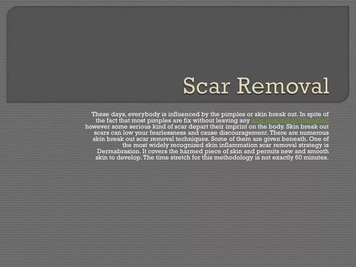 scar removal