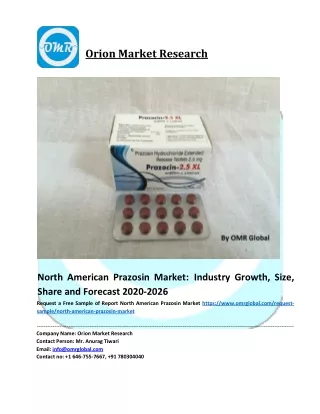 North American Prazosin Market Size, Share, Analysis, Industry Report and Forecast to 2026
