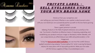 private label sell eyelashes under your own brand