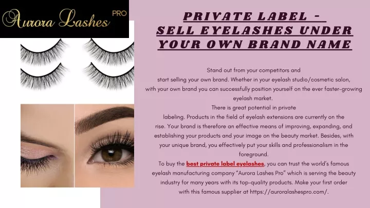 private label sell eyelashes under your own brand