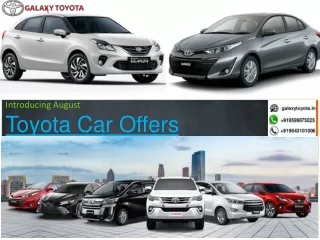 Toyota Car Offers August