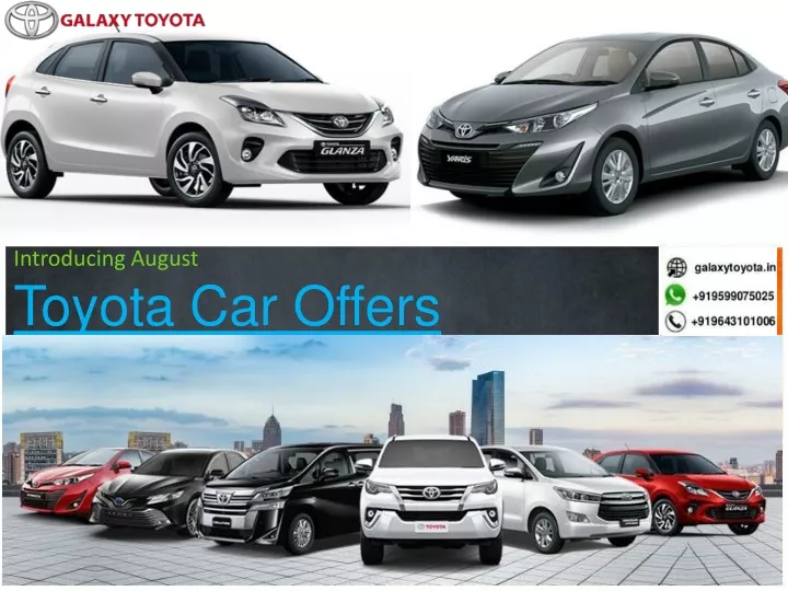 introducing august toyota car offers