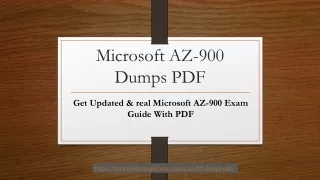 Get Real AZ-900 Dumps PDF To Set Up In Microsoft AZ-900 (2020)