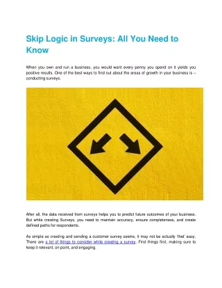 skip logic in surveys all you need to know